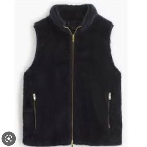 J. Crew Black Teddy Vest